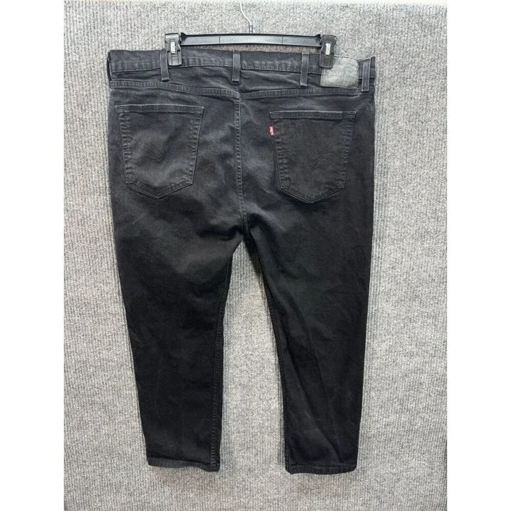 Levis 502 Jeans Men’s 44x30 Fits 44x27 Black Classic Taper Stretch Denim Fade